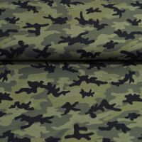 tricot katoen camouflage  groen