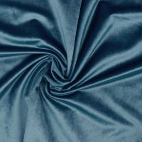 fluweel / velvet van micro polyester  blauw