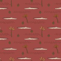 Tricot jersey crocodile roest  poppy 