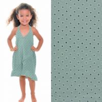Broderie hydrofiel/ double gauze katoen  poppy donker mint