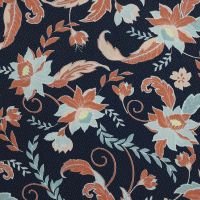 viscose bloem foil  donker blauw