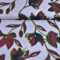 Zwitsers katoen stretch  bloem  lila paars signature knipmode