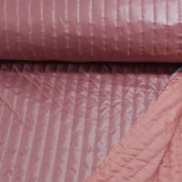 Gewatteerd lengte streep double face  extra dun oud rose