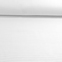 Streep  wafelstof fantasie  wafeldoek  kleur 50 wit