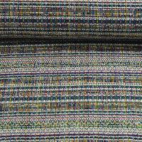 Exclusieve grof geweven mantelpak stof multi colors groen