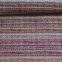Exclusieve grof geweven mantelpak stof multi colors cerise 
