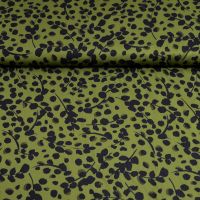 LMV modal mouseline  print donker lime   La maison Victor