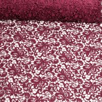 Guipure kant bordeaux rood