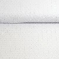 Broderie rondjes motief  wit