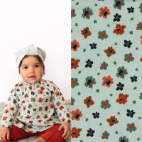 Double gauze / hydrofil katoen flowers gots  poppy 17