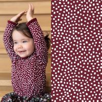 Tricot katoen shapes bordeaux rood  poppy 17