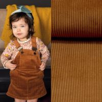 Ribfluweel / washed cord cognac poppy 17 