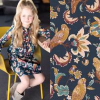 poplin tropica navy   poppy 17