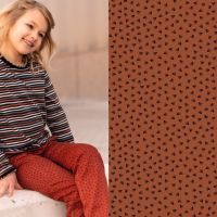 stretch katoen satijnbinding brique poppy 17