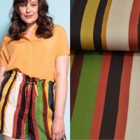LMV modal streep print multi colors Exclusieve designer stof LA Maison victor