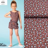 LMV modal mouseline bloementjes  bordeaux rood La maison Victor