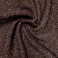 Gekookte wol / boucle  exclusieve italiaanse designer kwaliteit donker bruin