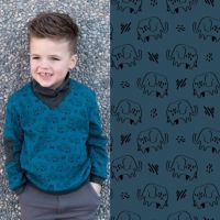 Soft sweater stof  olifant   poppy 17