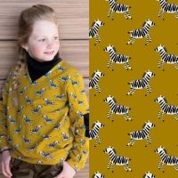 Soft sweater stof zebra  poppy 17