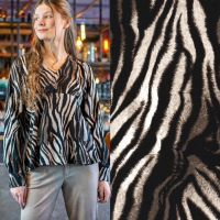 Viscose dierenprint taupe  bruin my image